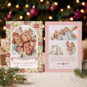 Cartes Pour Fêtes Annuelles Grandmillennial Poinsettia Floral Arch 4 Photo