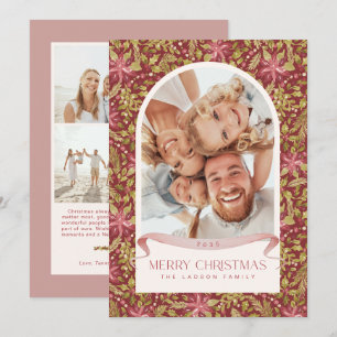 Cartes Pour Fêtes Annuelles Grandmillennial Poinsettia Floral Arch 4 Photo