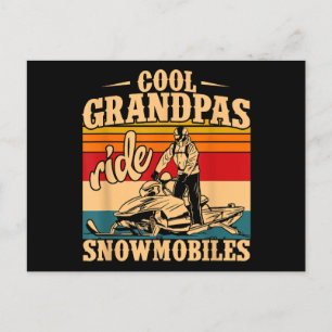 Cartes Pour Fêtes Annuelles Grandpas cool randonnée Motoneige Motoneige Motone