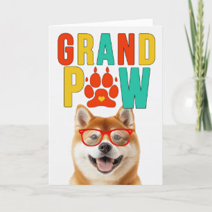 Cartes Pour Fêtes Annuelles GrandPAW Akita GrandDOG Journée des grands-parents