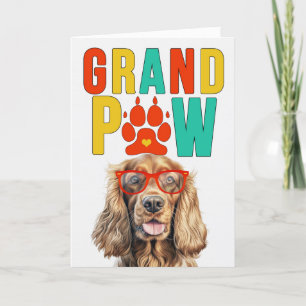 Cartes Pour Fêtes Annuelles GrandPAW Cocker Spaniel GrandDOG Grand-parents Day