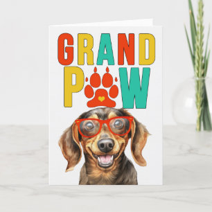 Cartes Pour Fêtes Annuelles GrandPAW Dachshund GrandDOG Grand-parents Day