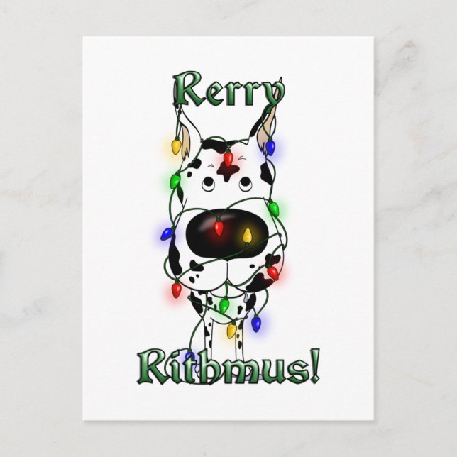 Cartes Pour Fêtes Annuelles Grands feux de Noël Dane (Devant)