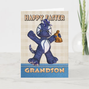 Cartes Pour Fêtes Annuelles Grandson Easter Card - Denim Dragon Chocolate