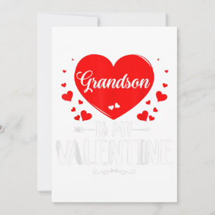 Cartes Pour Fêtes Annuelles Grandson Est Mon Valentine Matching Fam Grandma Ca