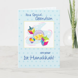 Cartes Pour Fêtes Annuelles Grandson First Hanoukka