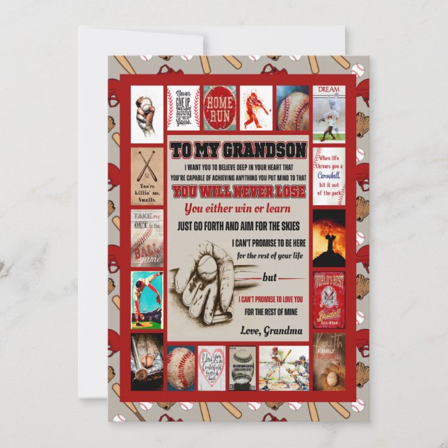 Cartes Pour Fêtes Annuelles Grandson Gifts | À Mon Petit-Fils Amour De Grand-M (Devant)