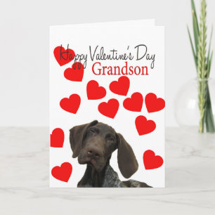 Cartes Pour Fêtes Annuelles Grandson Glossy Grizzly Valentine Puppy Love