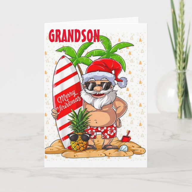 CARTES POUR FÊTES ANNUELLES **GRANDSON** TEMPS POUR DIFFUSER L'HEURE DES VACAN (Devant)