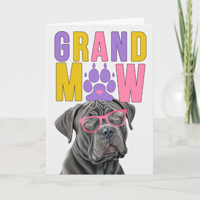 Cartes Pour Fêtes Annuelles GranMAW Cane Corso GrandDOG Grand-parents Day (Devant)