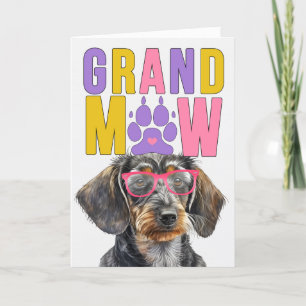 Cartes Pour Fêtes Annuelles GranMAW Wirehair Dachshund CHIEN Jour des grands-p