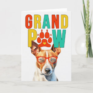 Cartes Pour Fêtes Annuelles GranPAW Basenji Chien Funny Grand-parents Day