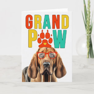Cartes Pour Fêtes Annuelles GranPAW Bloodhound Dog Funny Grand-parents Day
