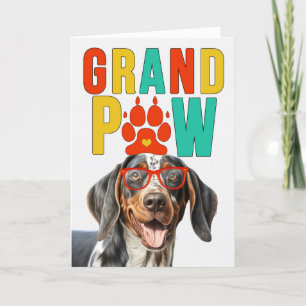 Cartes Pour Fêtes Annuelles GranPAW Bluetick Coonhound CHIEN Fête des grands-p