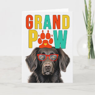 Cartes Pour Fêtes Annuelles GranPAW Flat Retriever Funny Grand-parents Day