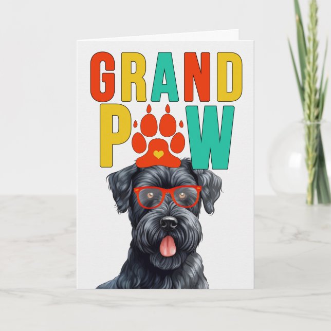 Cartes Pour Fêtes Annuelles GranPAW Kerry Blue Terrier Funny Grand-parents Day (Devant)