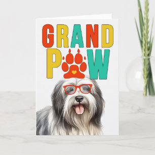 Cartes Pour Fêtes Annuelles GranPAW Lowchen Chien Funny Grand-parents Day