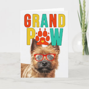 Cartes Pour Fêtes Annuelles GranPAW Norwich Dog Funny Grand-parents Day