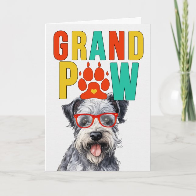 Cartes Pour Fêtes Annuelles GranPAW Pumi Chien Funny Grand-parents Day (Devant)