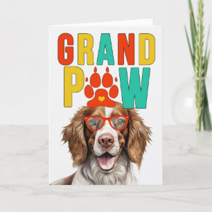 Cartes Pour Fêtes Annuelles GranPAW Springer Spaniel Funny Grand-parents Day