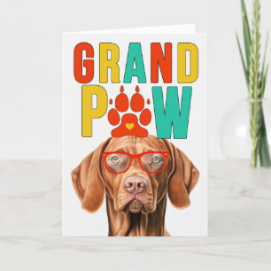Cartes Pour Fêtes Annuelles GranPAW Vizsla Chien Funny Grand-parents Day