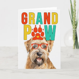 Cartes Pour Fêtes Annuelles GranPAW Wheaten Terrier Dog Funny Grand-parents Da