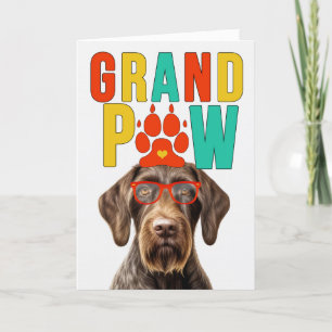 Cartes Pour Fêtes Annuelles GranPAW Wirehair Pointer Funny Grand-parents Day