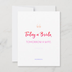 Cartes Pour Fêtes Annuelles Graphique de citation nuptiale minimaliste