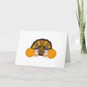 Cartes Pour Fêtes Annuelles Graphique de Thanksgiving Twins