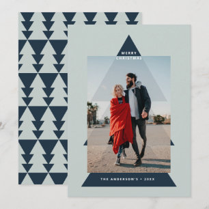 Cartes Pour Fêtes Annuelles Graphique moderne miniphoto de sapin de Noël