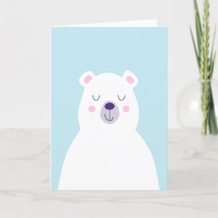 Cartes Pour Fêtes Annuelles Graphique ours polaire blanc Noël mignon