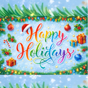 Cartes Pour Fêtes Annuelles Graphiques saisonniers Joyeuses Fêtes Joyeuses