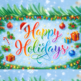 Cartes Pour Fêtes Annuelles Graphiques saisonniers Joyeuses Fêtes Joyeuses