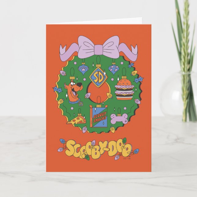 Cartes Pour Fêtes Annuelles Graphisme Couronne de Fêtes Scooby-Doo (Devant)