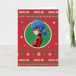 Cartes Pour Fêtes Annuelles Graphisme de coccinelle à pois pour les fêtes !