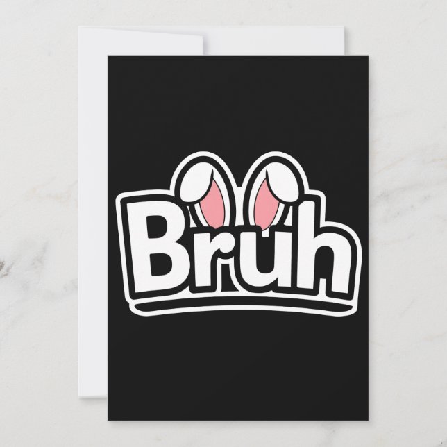 Cartes Pour Fêtes Annuelles Graphisme de lapin drôle avec oreilles de lapin (Devant)