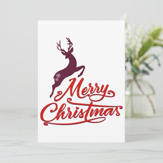 Cartes Pour Fêtes Annuelles Graphisme de Noël et Nouvel An, Animal sauvage (Debout devant)