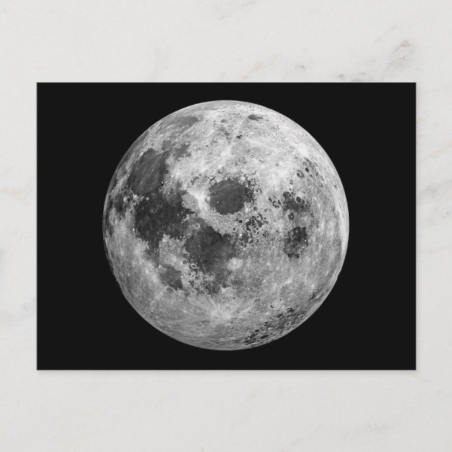 Cartes Pour Fêtes Annuelles Graphisme de pleine lune cool espace astronomie sc (Devant)