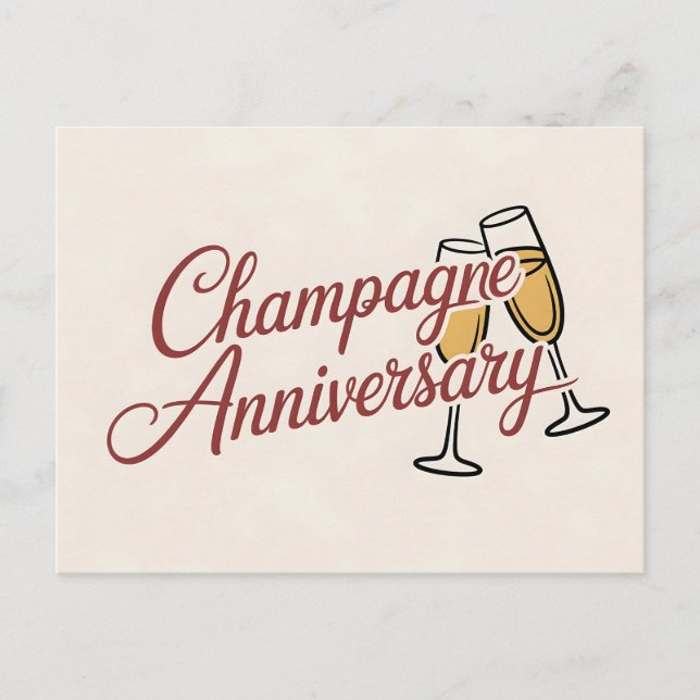 Cartes Pour Fêtes Annuelles Graphisme de script pour célébration d'anniversair (Devant)