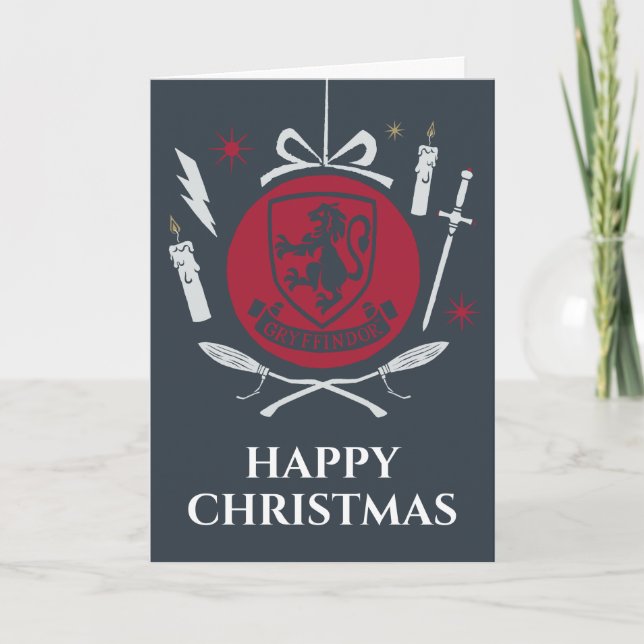 Cartes Pour Fêtes Annuelles Graphisme du Boule de Noël GRYFFINDOR™ (Devant)