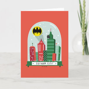 Cartes Pour Fêtes Annuelles Graphisme du globe à neige de Gotham City™ Batman