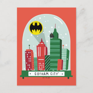 Cartes Pour Fêtes Annuelles Graphisme du globe à neige de Gotham City™ Batman