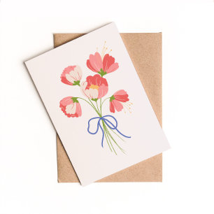 Cartes Pour Fêtes Annuelles Gras Bright Bunch of Flowers Love You Card