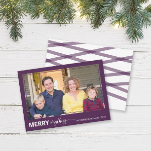 Cartes Pour Fêtes Annuelles Gras et script violet Joyer tout Photo