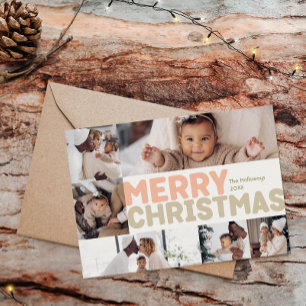 Cartes Pour Fêtes Annuelles Gras Moderne Joyeux Noël Année En Revue 6 Photo