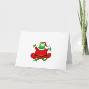 Cartes Pour Fêtes Annuelles Gras Père Noël Frog