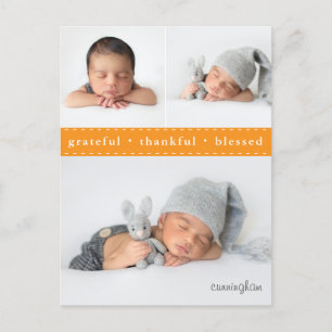 Cartes Pour Fêtes Annuelles Grateful Thankful Blessed Thanksgiving Photos