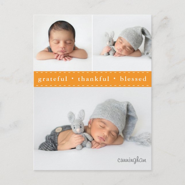 Cartes Pour Fêtes Annuelles Grateful Thanksgiving Photos (Devant)