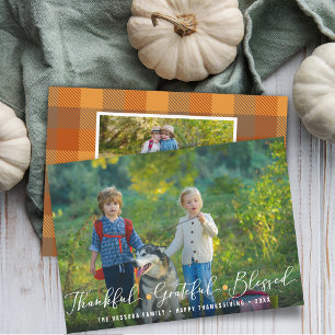 Cartes Pour Fêtes Annuelles Gratitude abondante Thanksgiving Photos