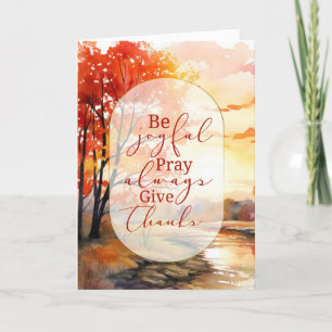 Cartes Pour Fêtes Annuelles Gratitude Thanksgiving Autumn Foliage and Trees